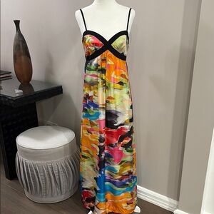 Trina Turk Colorful Abstract Maxi Dress